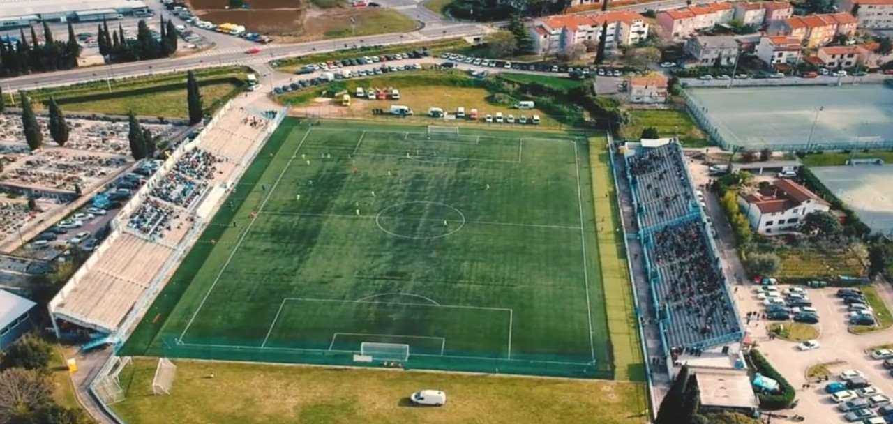 Aerial view of the MNK Izola ground today